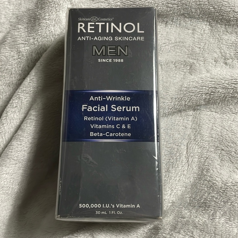 Retinol anti-aging skincare MEN facial serum 1 fl oz